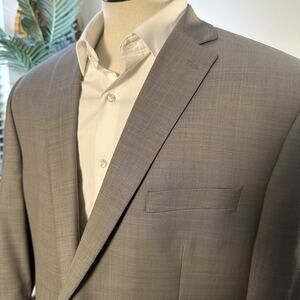 Michael Strahan Sport Coat 46L Sage Wool , poly , Elastane